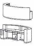 Takara Belmont - Koken Arcoa Curved Reception Desk