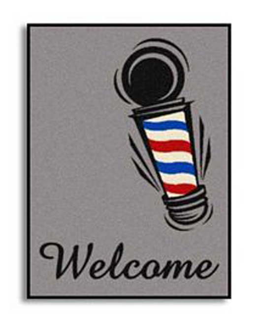 Samson - Barber Pole Welcome Mat