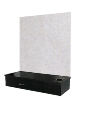 Collins - Wall-Mounted Styling Station with Wide Drawer