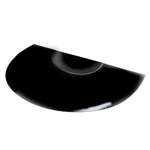 Mac - Solid Black Semi-Circle Mat