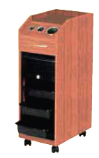 Pibbs - Lockable Mobile Station with Casters - Wood Laminate