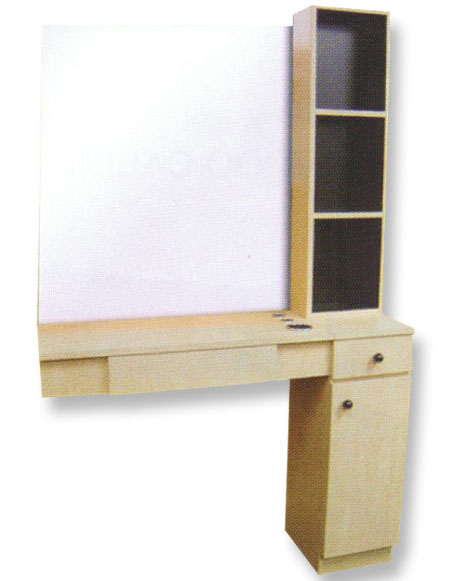 Pibbs - Station with Mirror in Black, Wild Cherry HR Maple