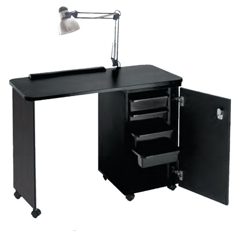 Pibbs - Nail Center with Locking Cabinet 18" x 38" Deluxe