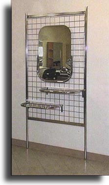 Pibbs - Single Styling Station - 38" X 80" with Mirror and Shelves