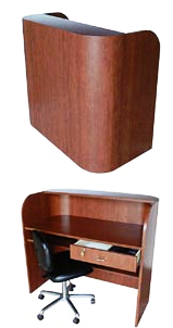 Collins - QSE Deluxe Radius Front Reception Desk