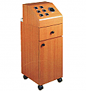 Pibbs - Short Tower Storage Cabinet with Accessory Holder on Wheels