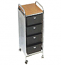Pibbs - 4-Tier Cart with Metal Side Panels with ART69 Toppers
