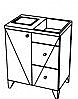 Takara Belmont - Koken Millennia Obscure Free Standing Shampoo Storage