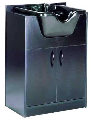 Mac - Black Shampoo Cabinet w/ Sink