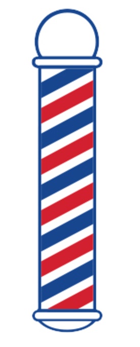 Samson - Barber Pole Cling Decal Sticker