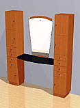 Mac - Styling Station w/ Two Storage Units and Mirror #1012